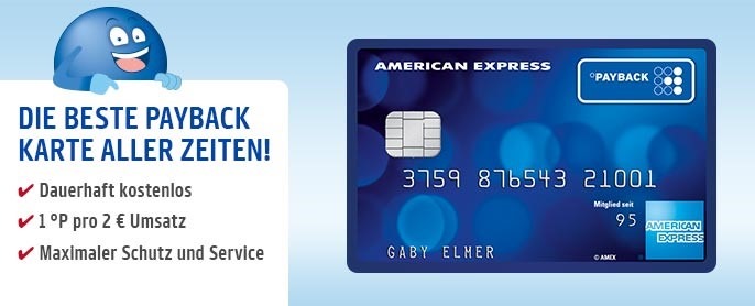 Geld sparen dank der PAYBACK American Express Kreditkarte ...